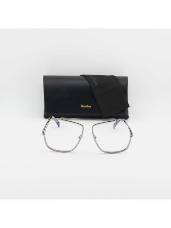 Max Mara MM5118-B 014 Eyeglasses Silver 58mm Square Frame main image 12